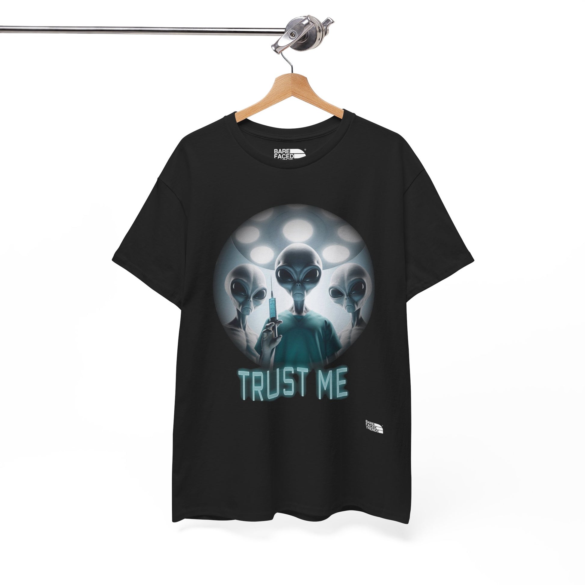 Alien T-Shirt "Trust Me!", Funny Graphic Tee, Unisex Cotton Shirt, Casual Wear, Sci-Fi Gift, UFO Lover Apparel