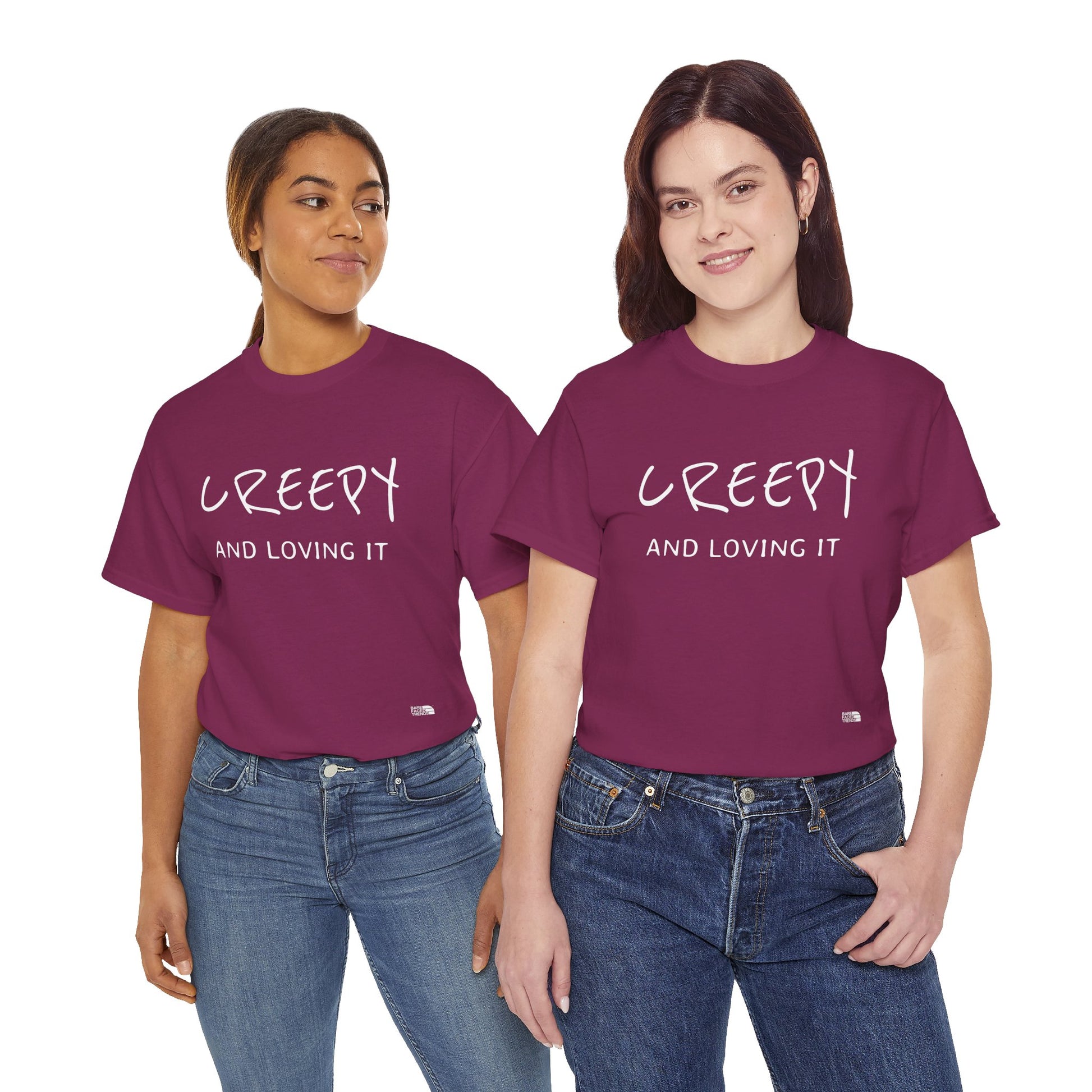 Creepy and Loving it - Unisex Cotton Tee, Funny Graphic T-Shirt, Casual Wear, Gift for Him or Her, Street Style Apparel
