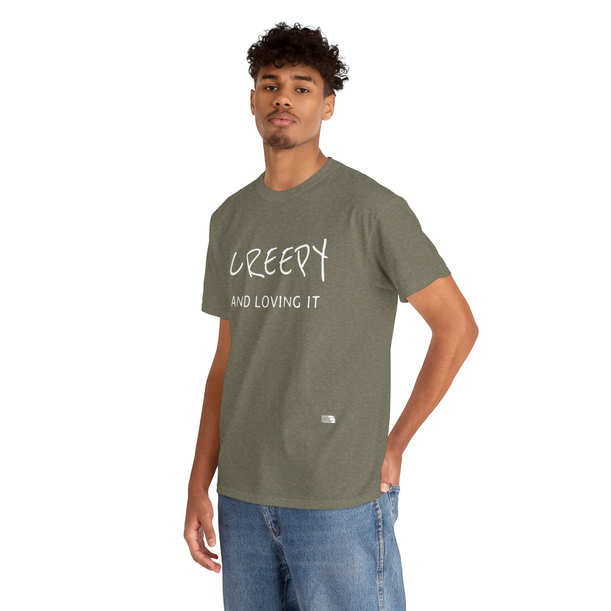 Creepy and Loving it - Unisex Cotton Tee, Funny Graphic T-Shirt, Casual Wear, Gift for Him or Her, Street Style Apparel