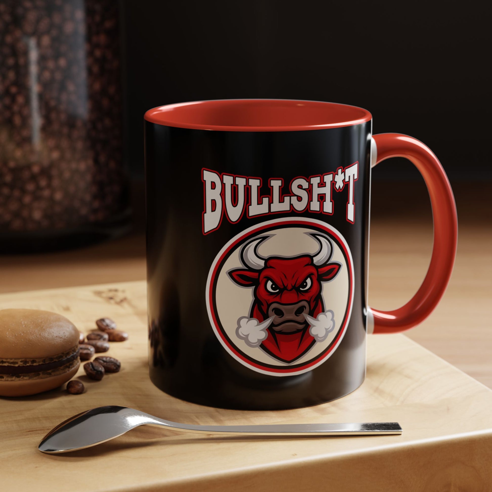 Funny Accent Coffee Mug, Humorous Gift for Cow Lovers, Bull Design Mug, Unique Coffee Cup for Birthdays, Trendy Animal Decor