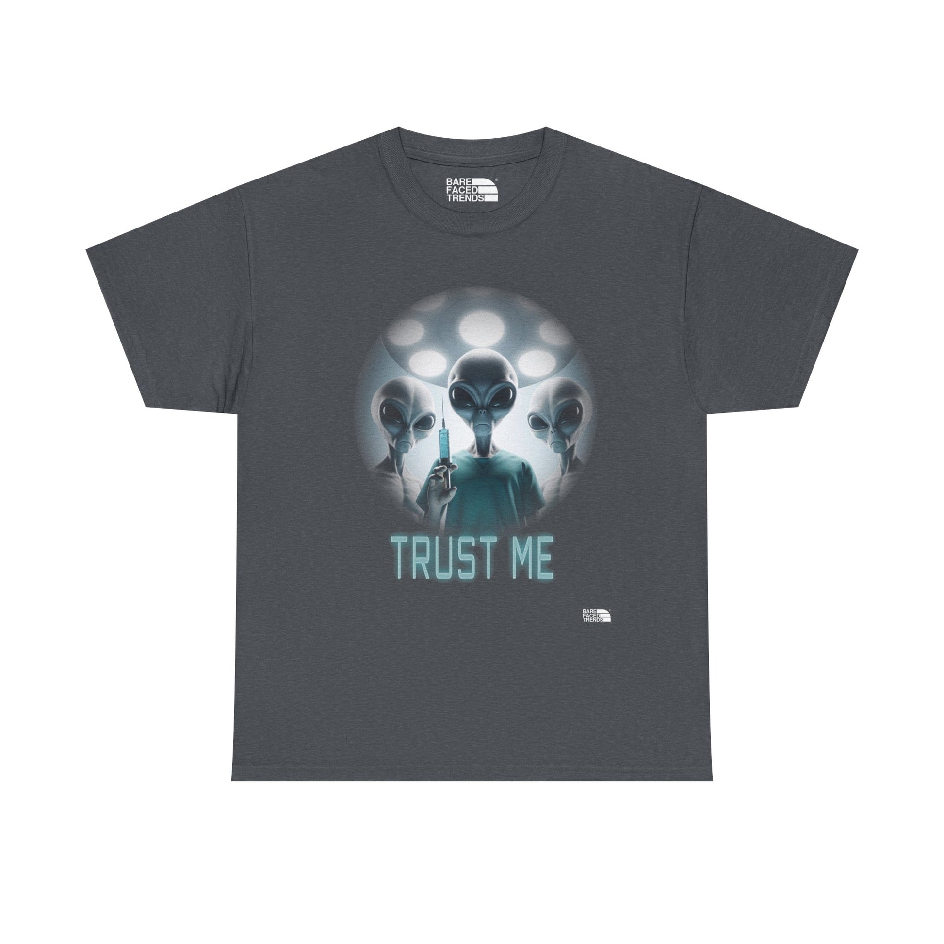 Alien T-Shirt "Trust Me!", Funny Graphic Tee, Unisex Cotton Shirt, Casual Wear, Sci-Fi Gift, UFO Lover Apparel