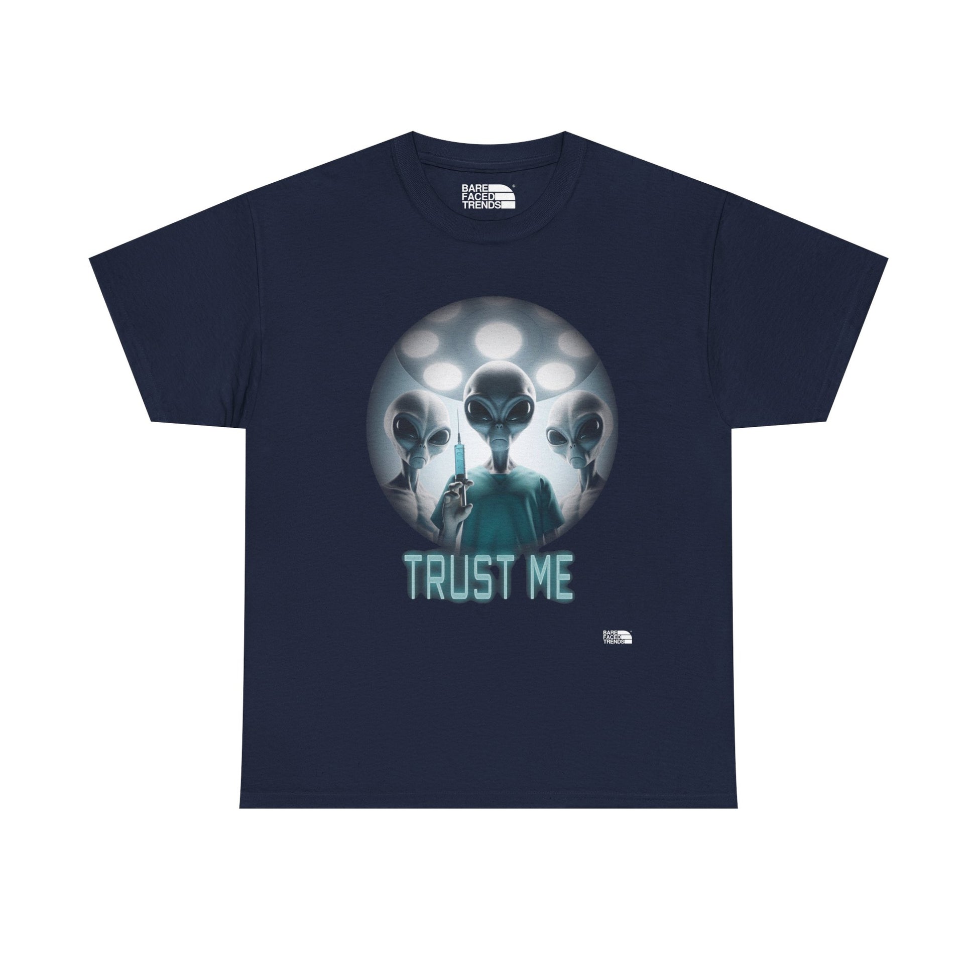 Alien T-Shirt "Trust Me!", Funny Graphic Tee, Unisex Cotton Shirt, Casual Wear, Sci-Fi Gift, UFO Lover Apparel