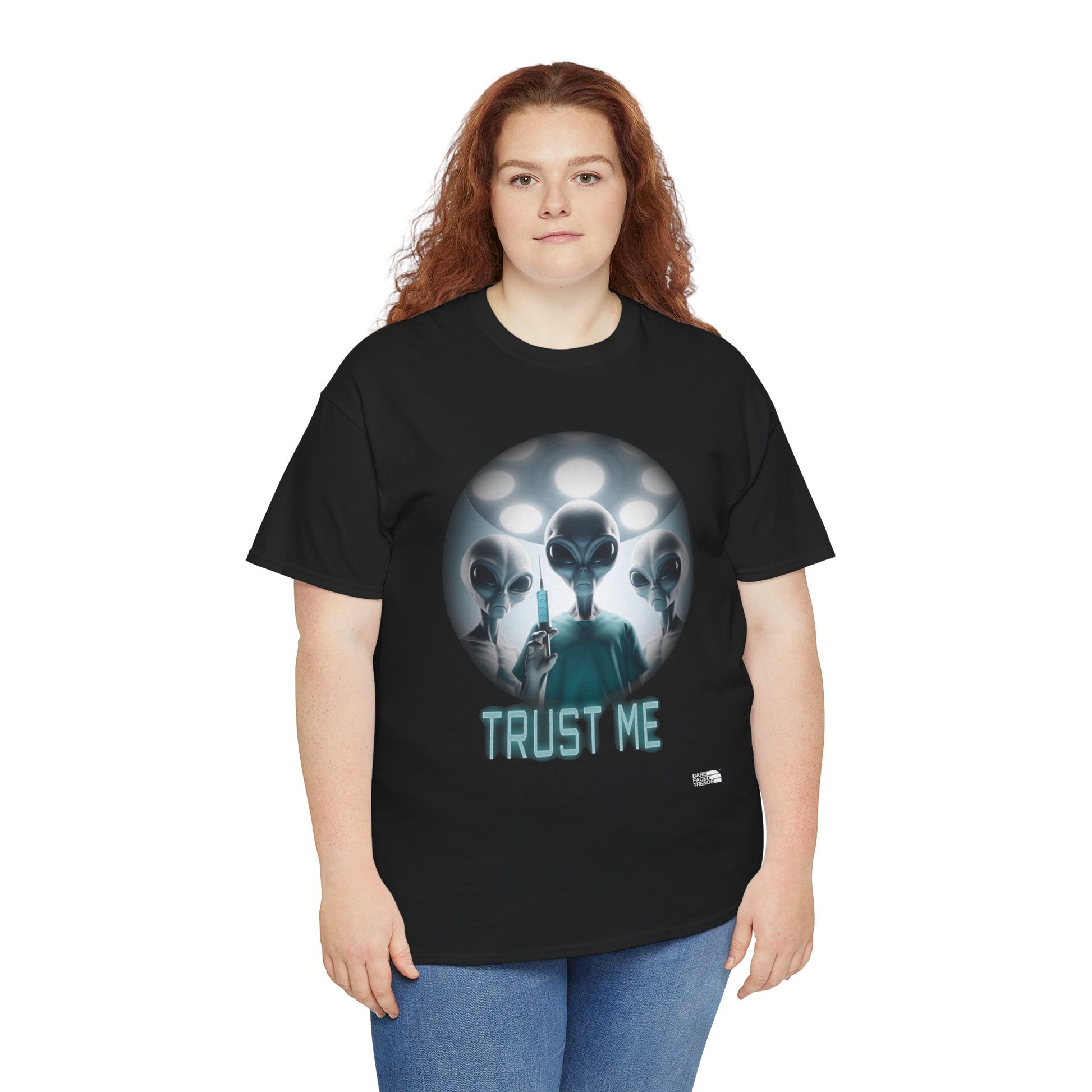 Alien T-Shirt "Trust Me!", Funny Graphic Tee, Unisex Cotton Shirt, Casual Wear, Sci-Fi Gift, UFO Lover Apparel