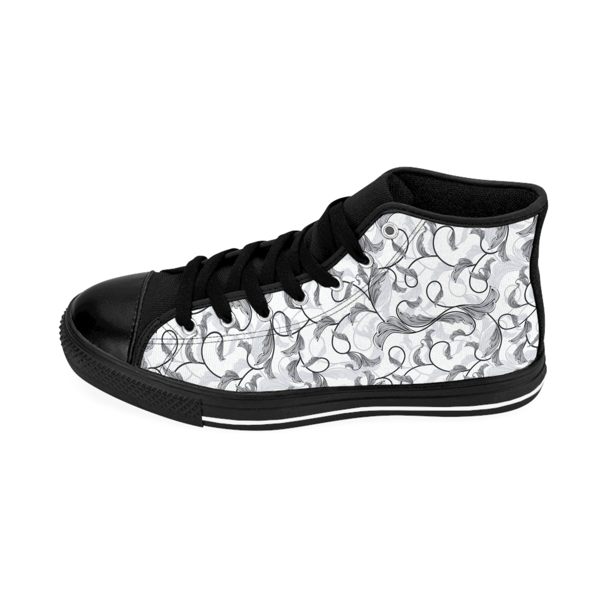 High-top Floral Sneakers