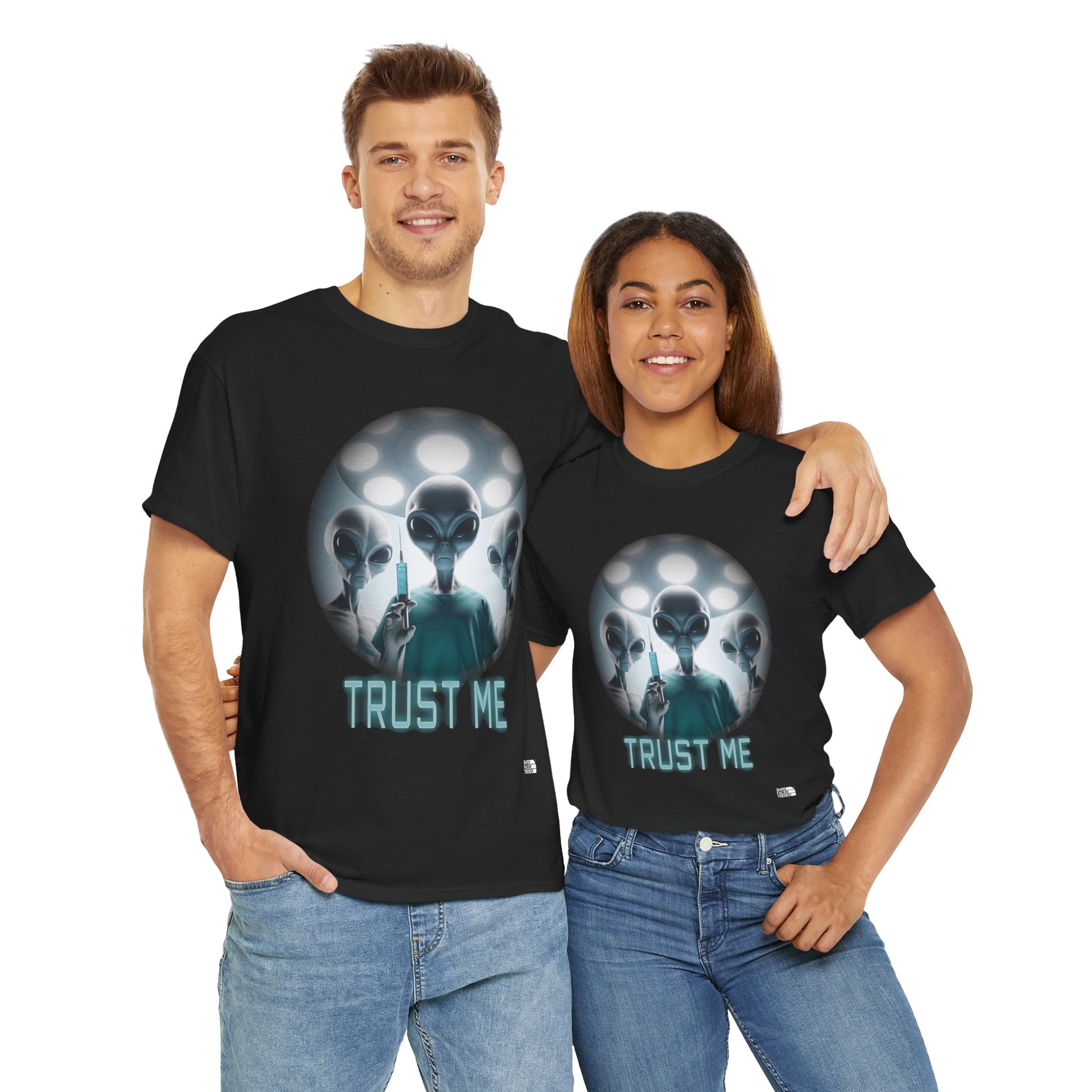 Alien T-Shirt "Trust Me!", Funny Graphic Tee, Unisex Cotton Shirt, Casual Wear, Sci-Fi Gift, UFO Lover Apparel