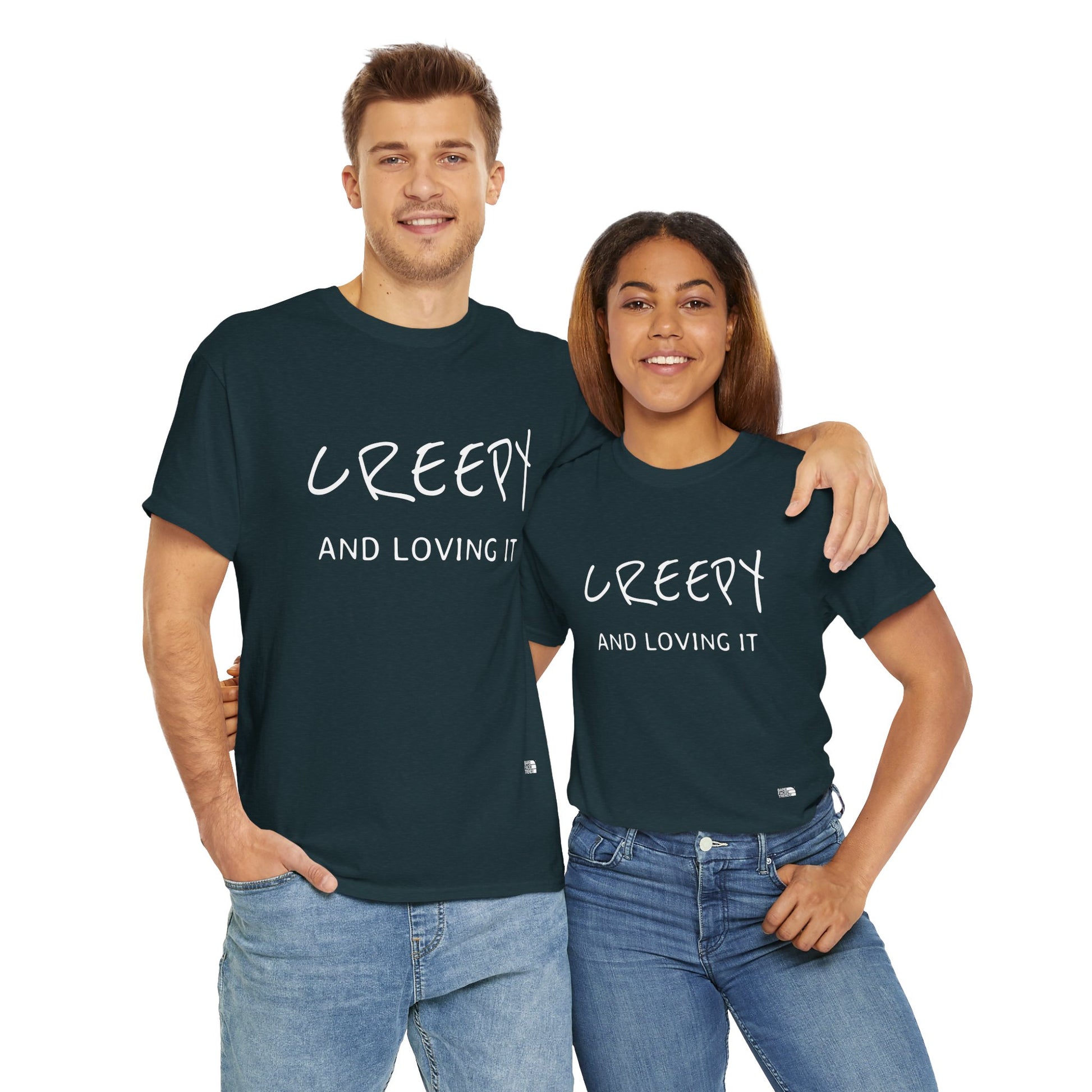 Creepy and Loving it - Unisex Cotton Tee, Funny Graphic T-Shirt, Casual Wear, Gift for Him or Her, Street Style Apparel