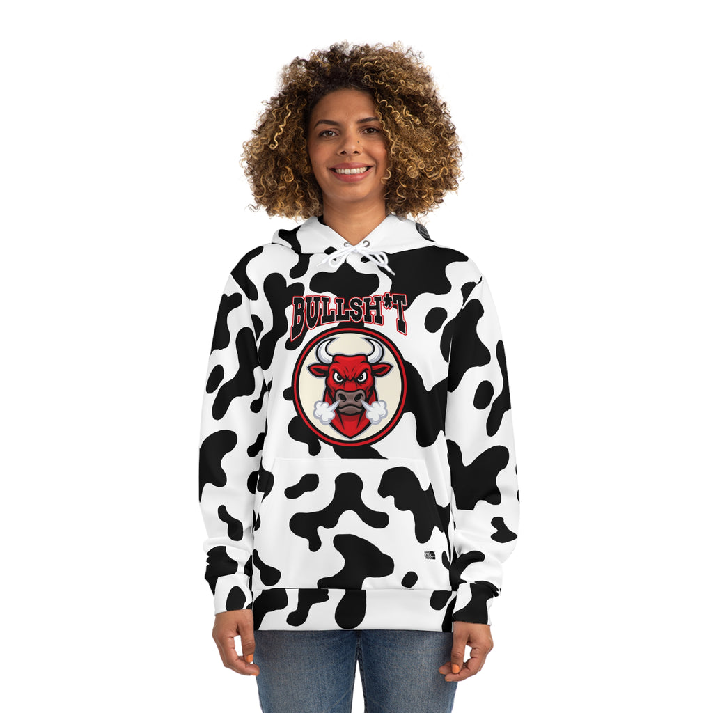Trendy Cow Print BS Hoodie, Funny Hooded Sweatshirt, Casual Fashion, Gift for Hipsters
