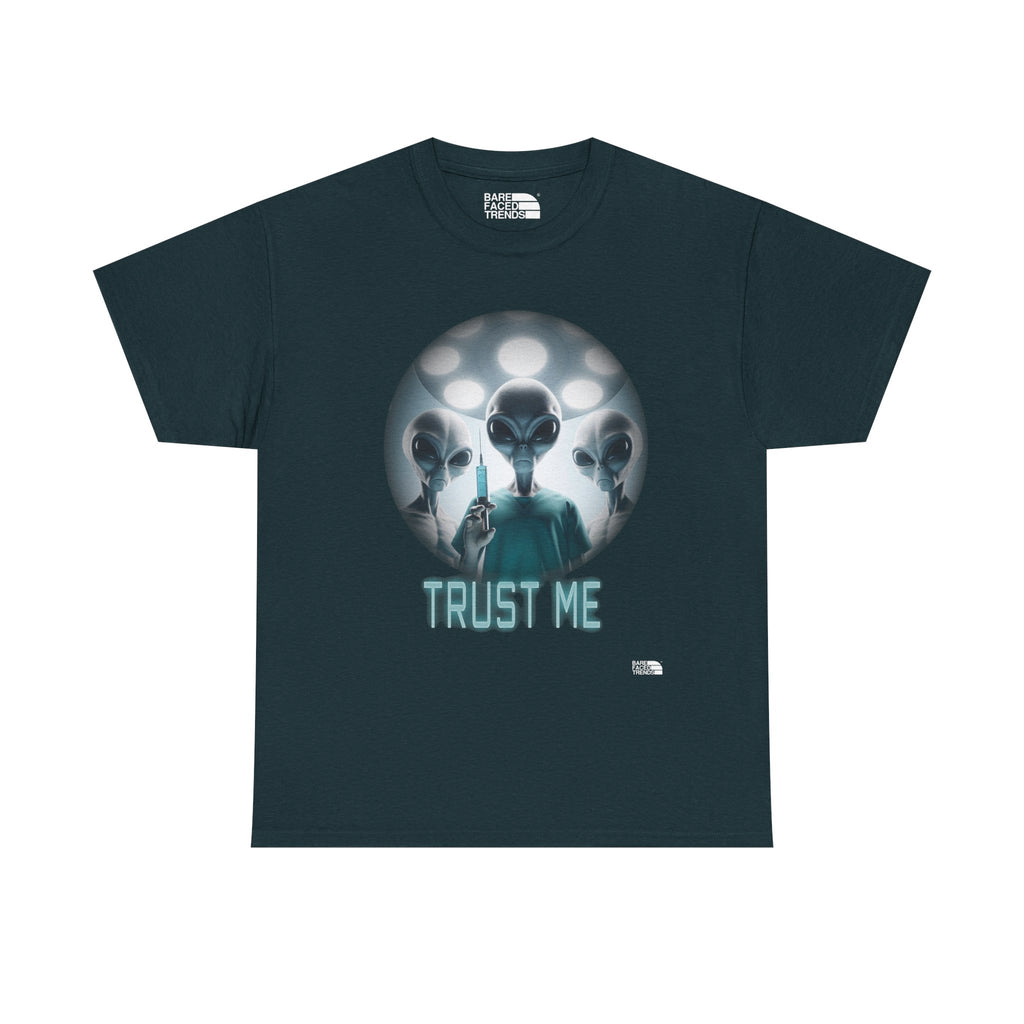 Alien T-Shirt "Trust Me!", Funny Graphic Tee, Unisex Cotton Shirt, Casual Wear, Sci-Fi Gift, UFO Lover Apparel