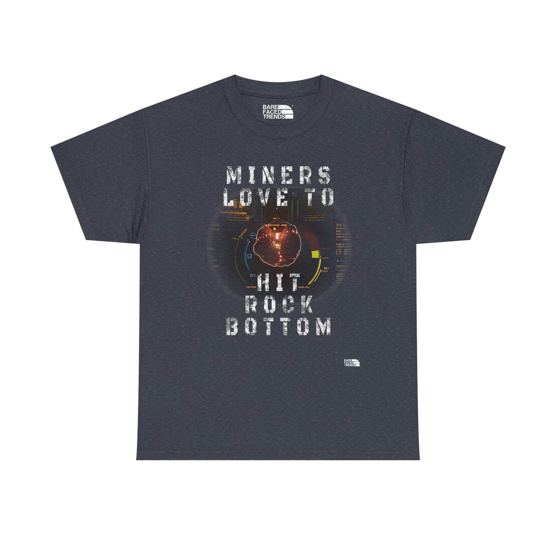 Space Miner T-Shirt - Unisex Heavy Cotton Tee for Star Citizen PC Game Players