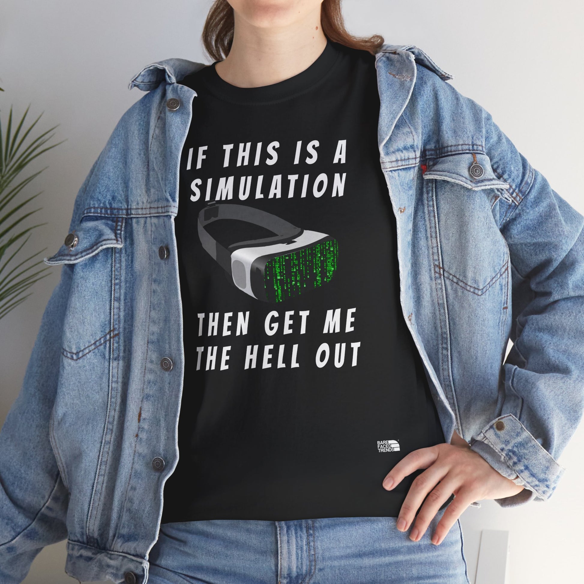 Simulation Escape T-Shirt - Unisex Cotton Tee, Statement Graphic T-Shirt, Casual Wear, Gift for Him or Her, Street Style Apparel