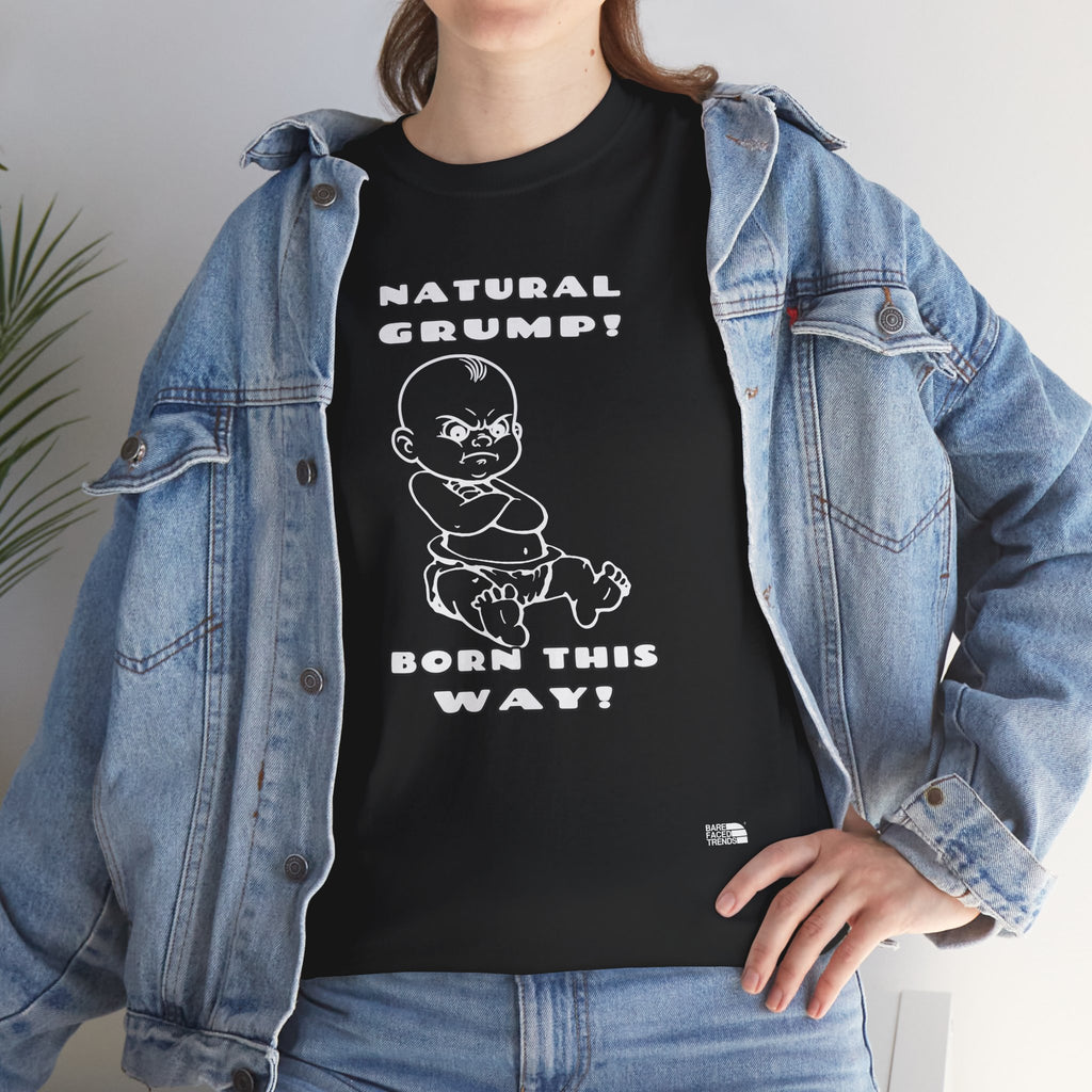 Naturally Grumpy Unisex Cotton Tee, Funny Graphic T-Shirt, Casual Wear, Gift for Him or Her, Street Style Apparel