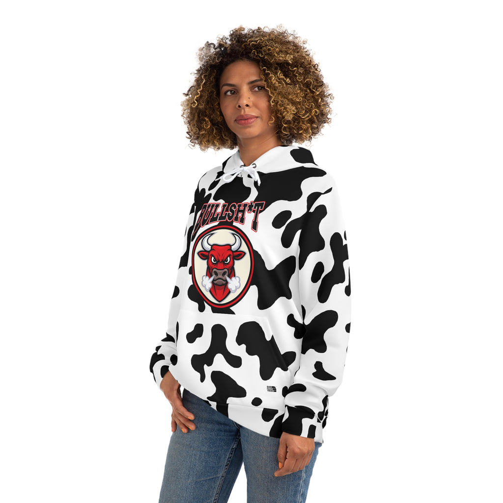 Trendy Cow Print BS Hoodie, Funny Hooded Sweatshirt, Casual Fashion, Gift for Hipsters