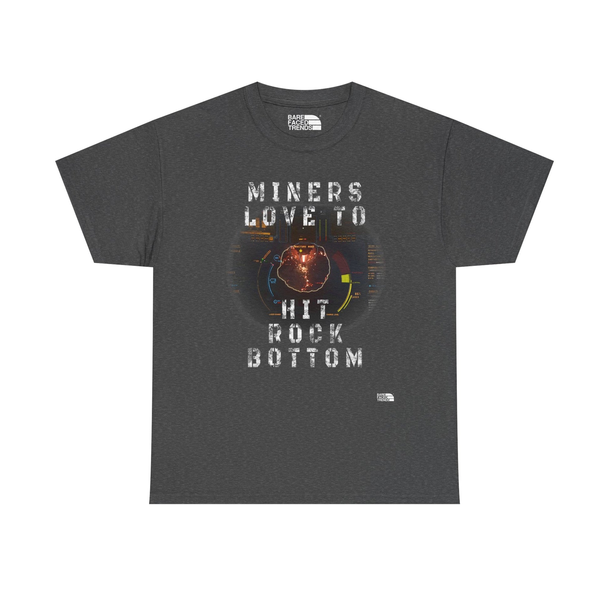 Space Miner T-Shirt - Unisex Heavy Cotton Tee for Star Citizen PC Game Players