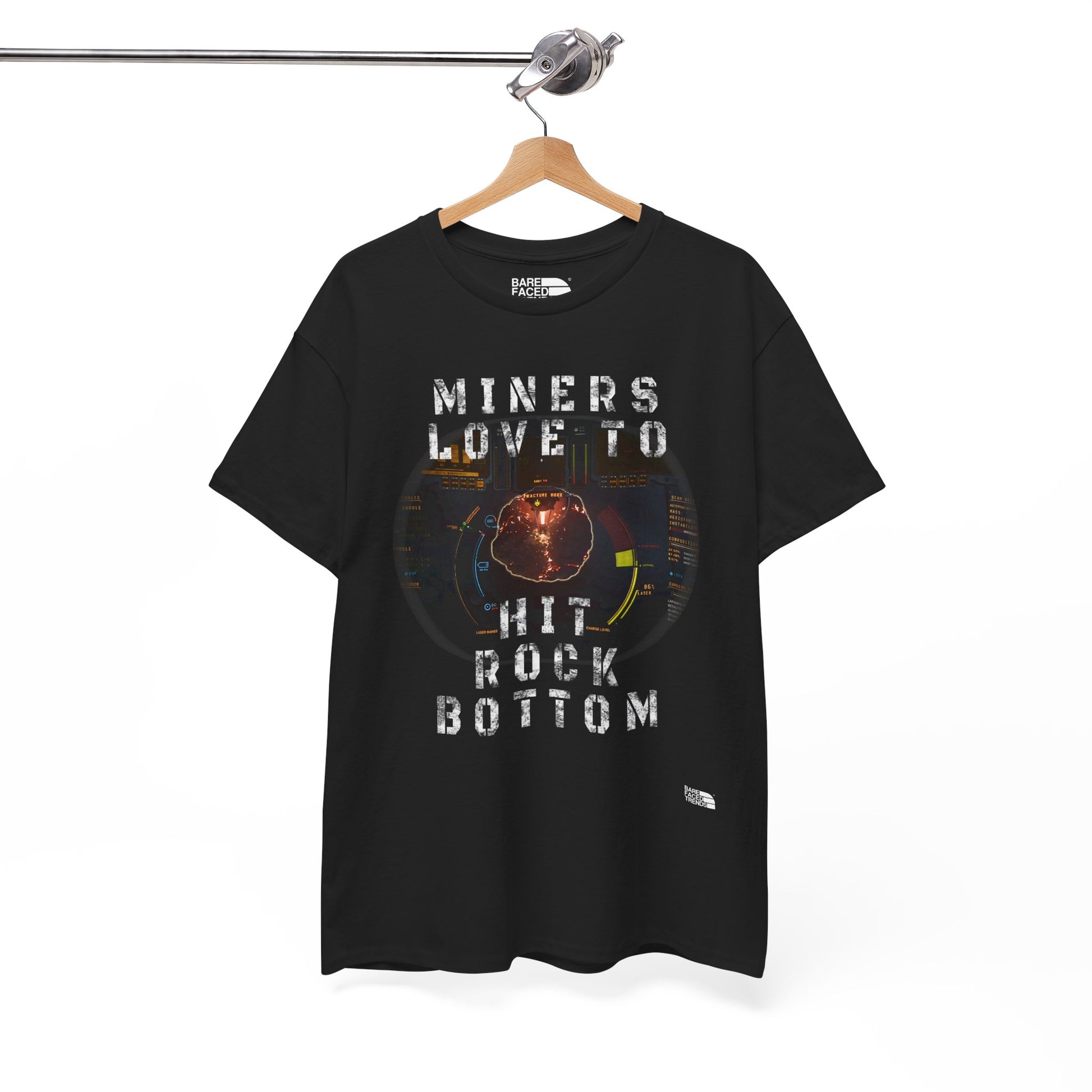 Space Miner T-Shirt - Unisex Heavy Cotton Tee for Star Citizen PC Game Players