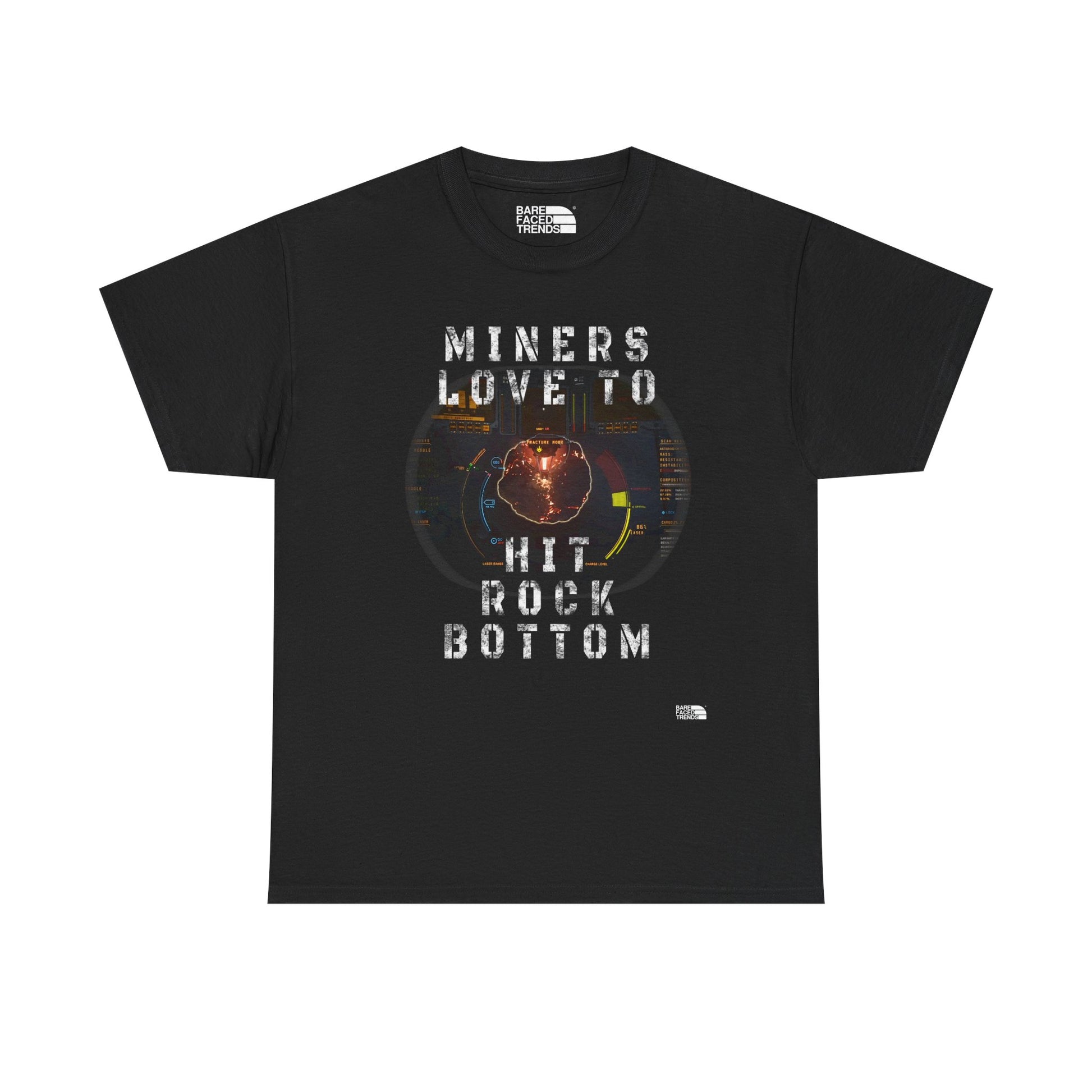 Space Miner T-Shirt - Unisex Heavy Cotton Tee for Star Citizen PC Game Players