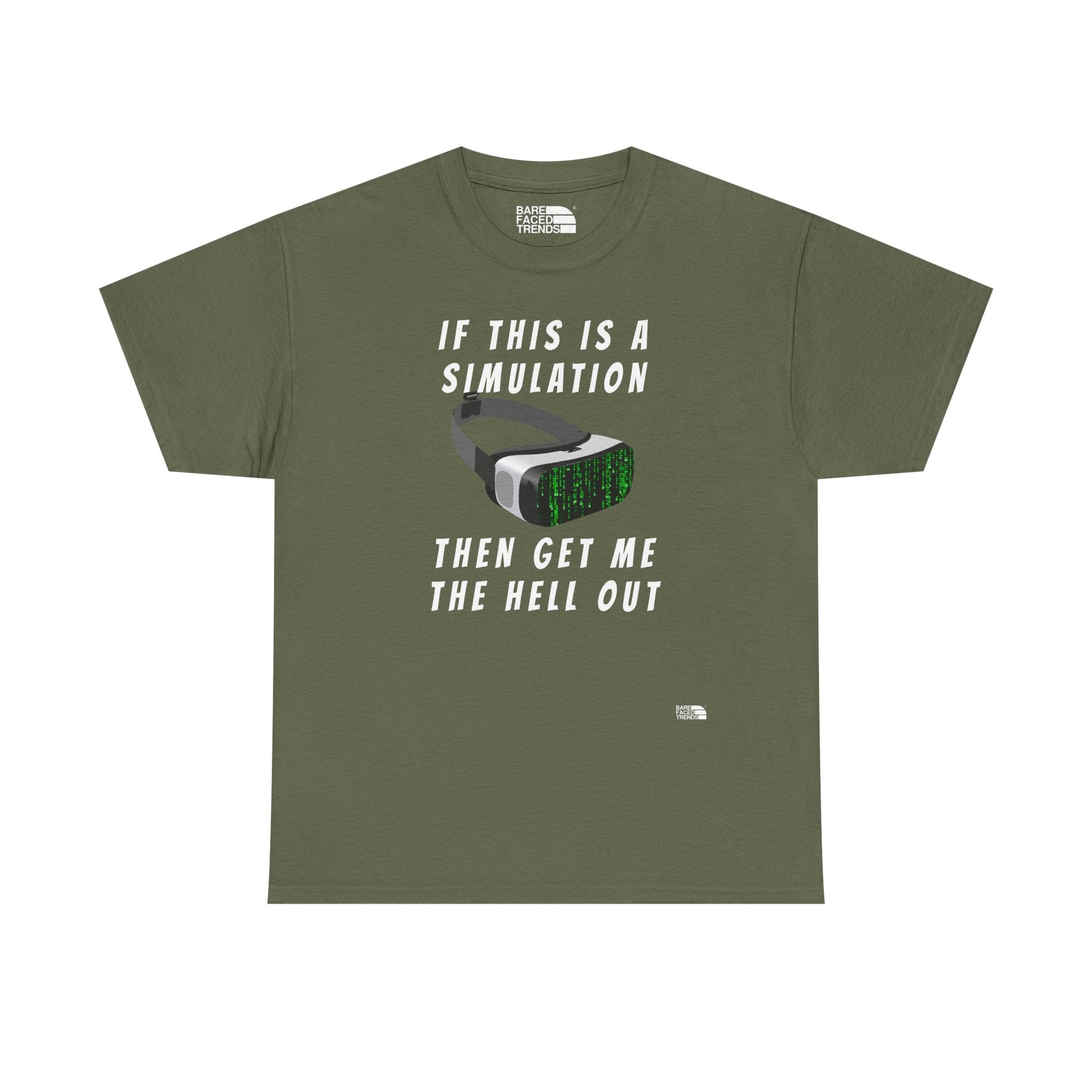 Simulation Escape T-Shirt - Unisex Cotton Tee, Statement Graphic T-Shirt, Casual Wear, Gift for Him or Her, Street Style Apparel