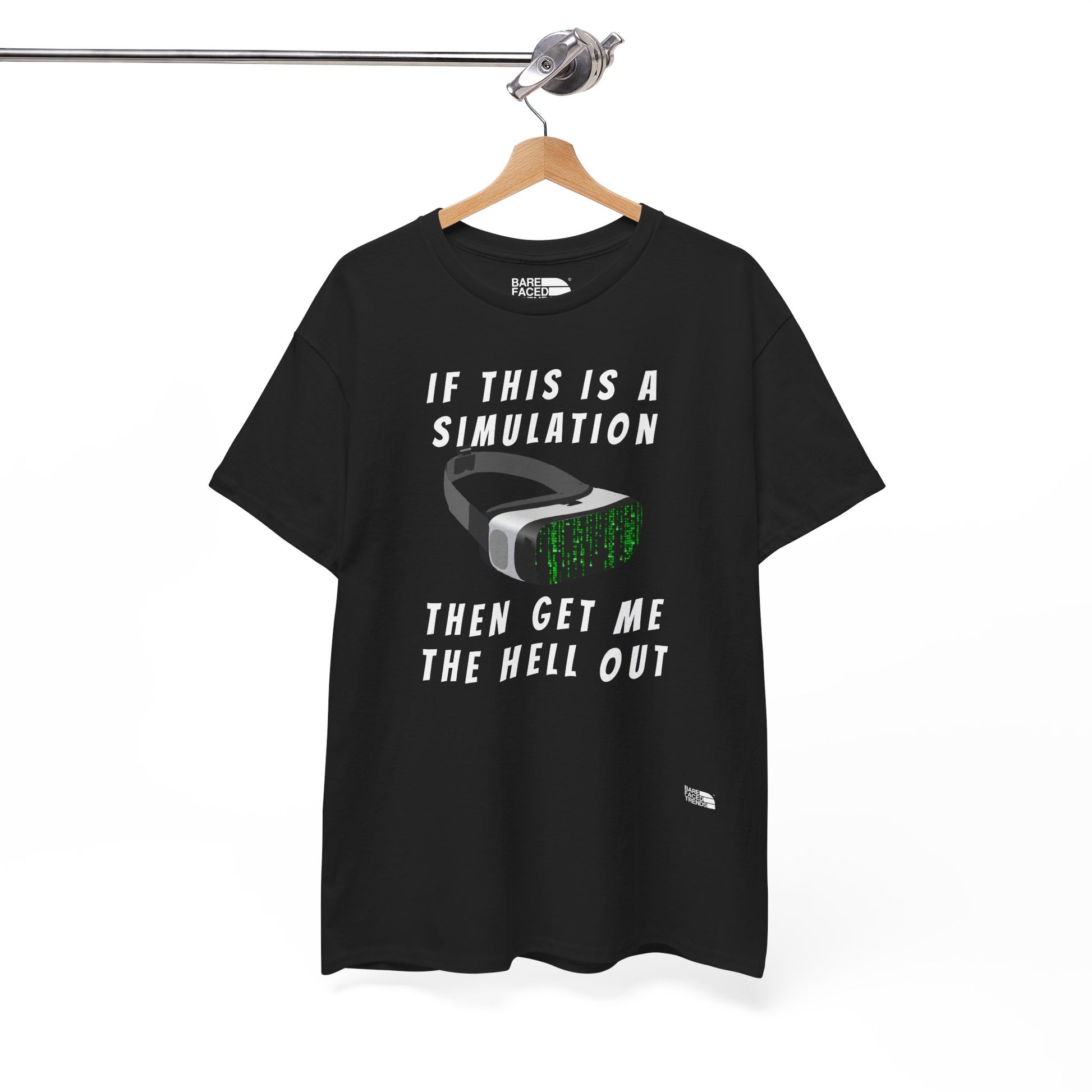 Simulation Escape T-Shirt - Unisex Cotton Tee, Statement Graphic T-Shirt, Casual Wear, Gift for Him or Her, Street Style Apparel