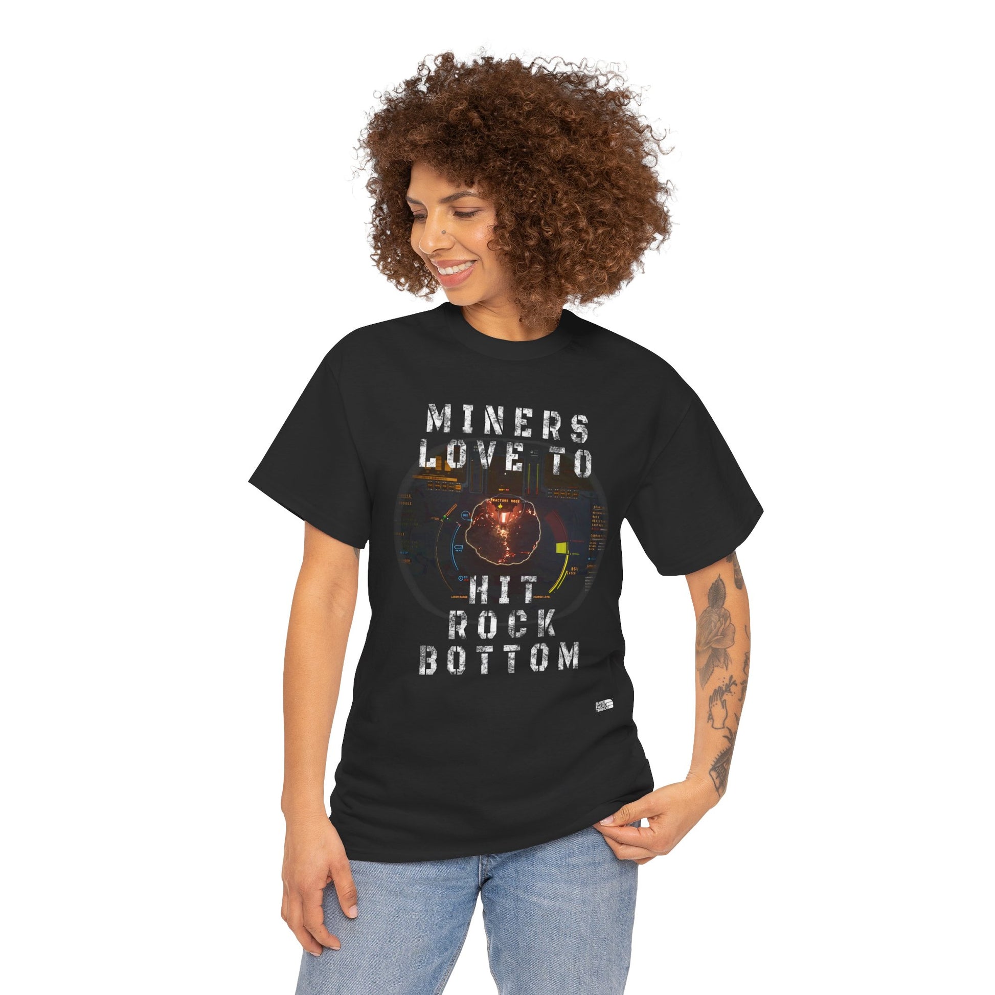 Space Miner T-Shirt - Unisex Heavy Cotton Tee for Star Citizen PC Game Players