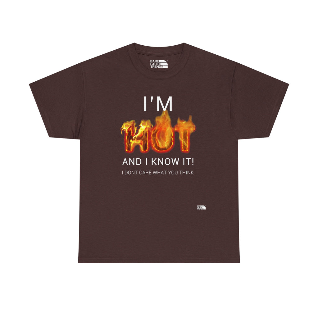 T-Shirt - "I'm Hot and I know it", Casual Wear, Perfect for Parties, Funny Tee, Gift for Friends, Summer Outfit