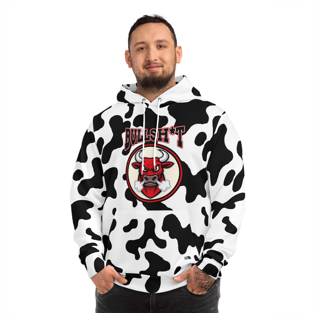 Trendy Cow Print BS Hoodie, Funny Hooded Sweatshirt, Casual Fashion, Gift for Hipsters