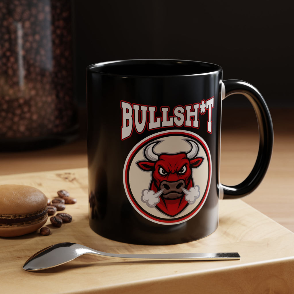 Funny Accent Coffee Mug, Humorous Gift for Cow Lovers, Bull Design Mug, Unique Coffee Cup for Birthdays, Trendy Animal Decor